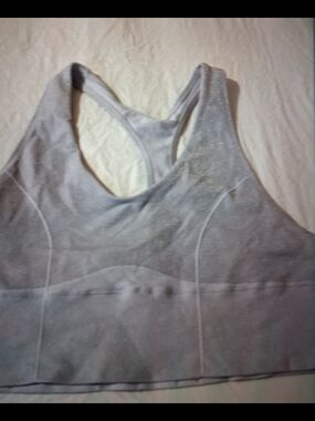 Victoria Secret Pink- Shimmer Blue Silver  Racerback Sports Bra